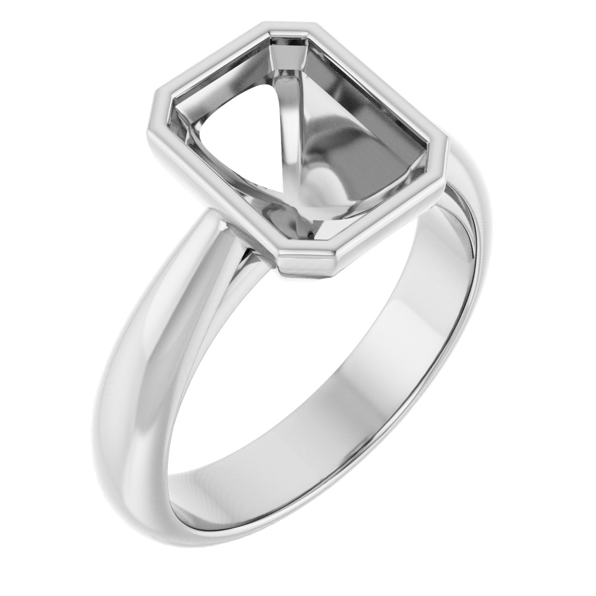 Bezel-Set Solitaire Engagement Ring
