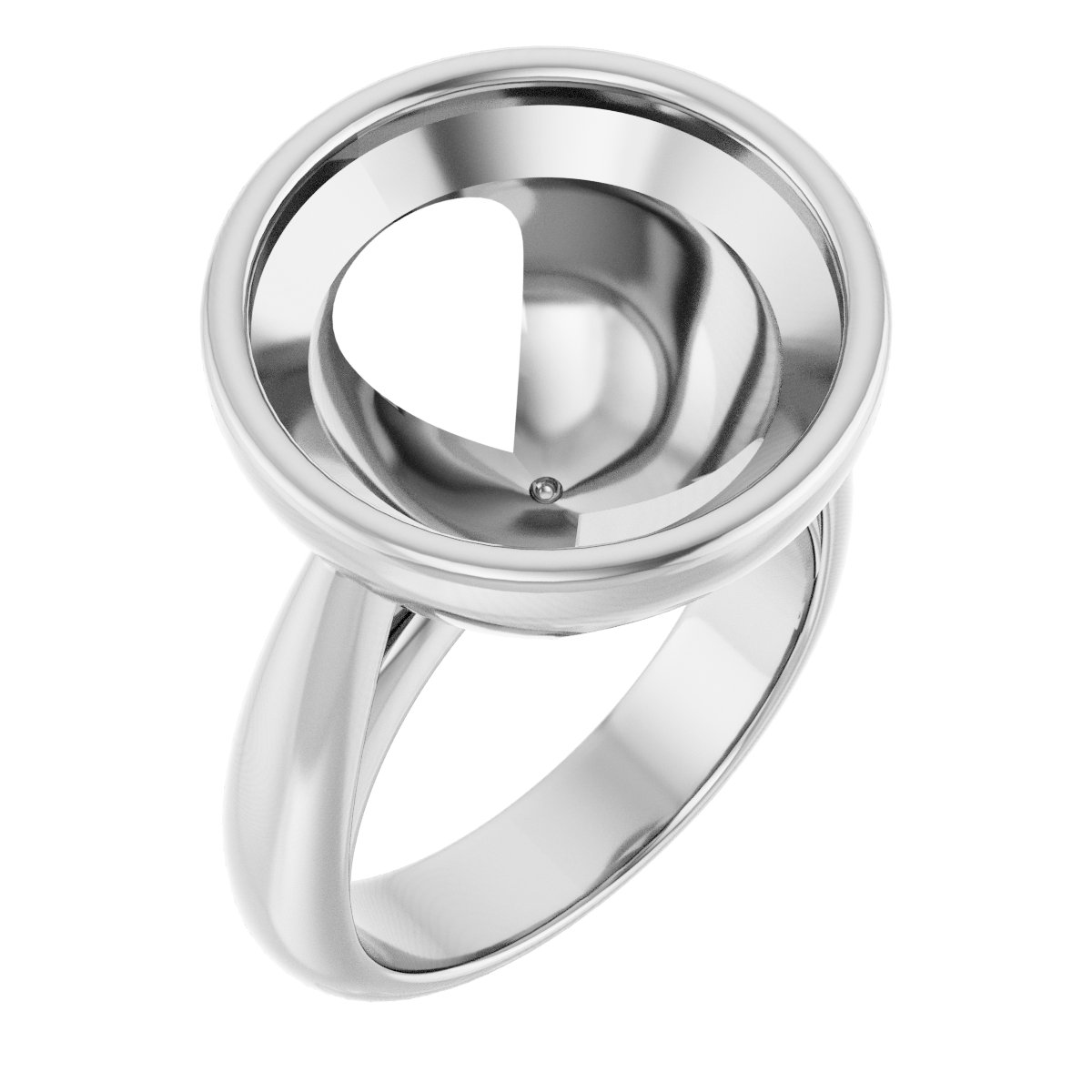 Bezel-Set Solitaire Engagement Ring
