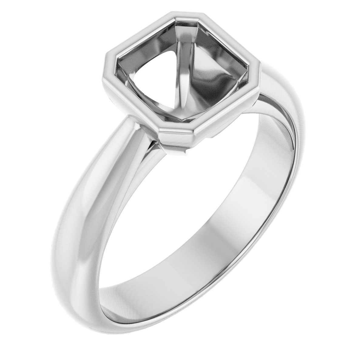 Bezel-Set Solitaire Engagement Ring