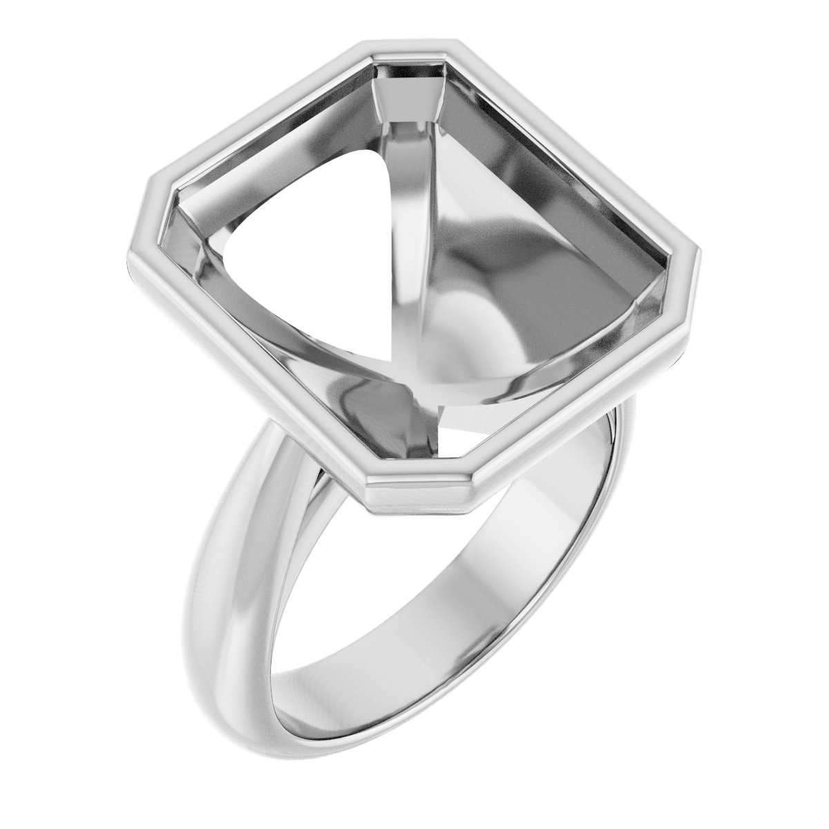Bezel-Set Solitaire Engagement Ring
