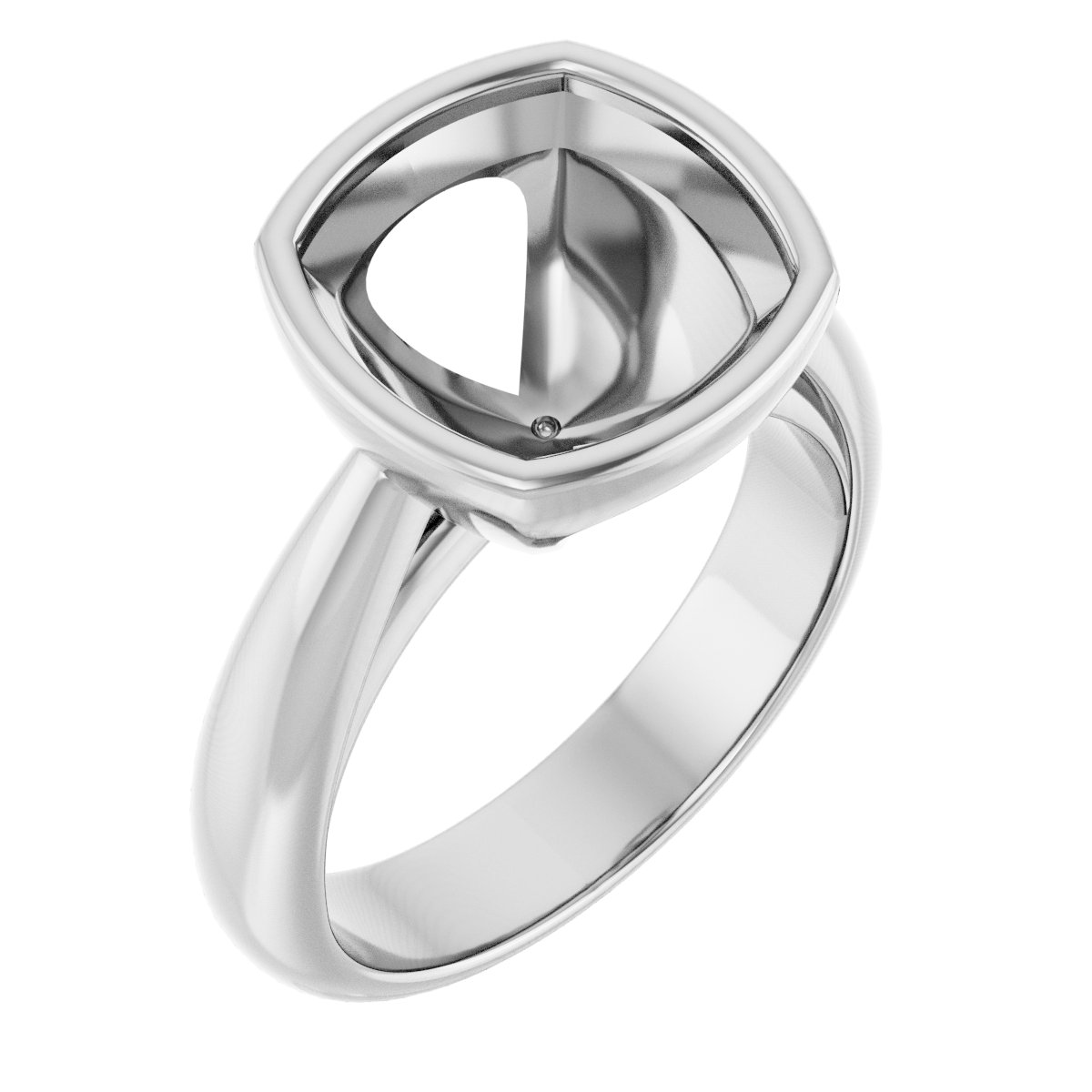 Bezel-Set Solitaire Engagement Ring