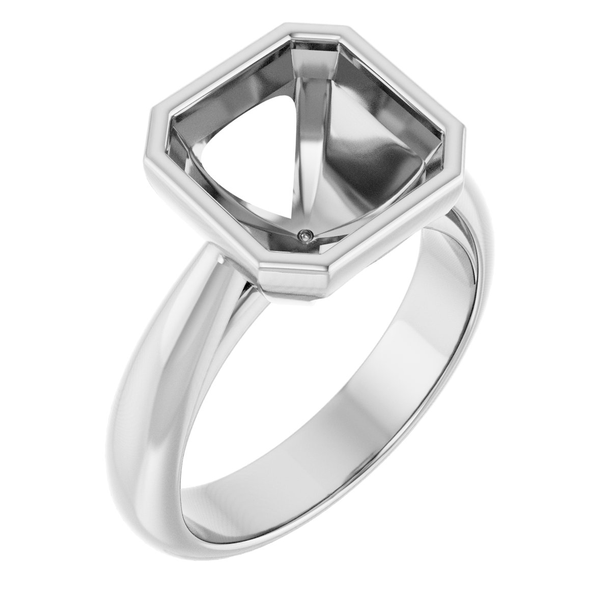 Bezel-Set Solitaire Engagement Ring