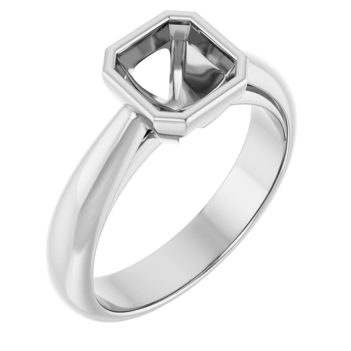 Bezel-Set Solitaire Engagement Ring