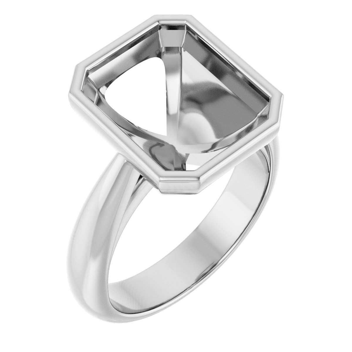 Bezel-Set Solitaire Engagement Ring