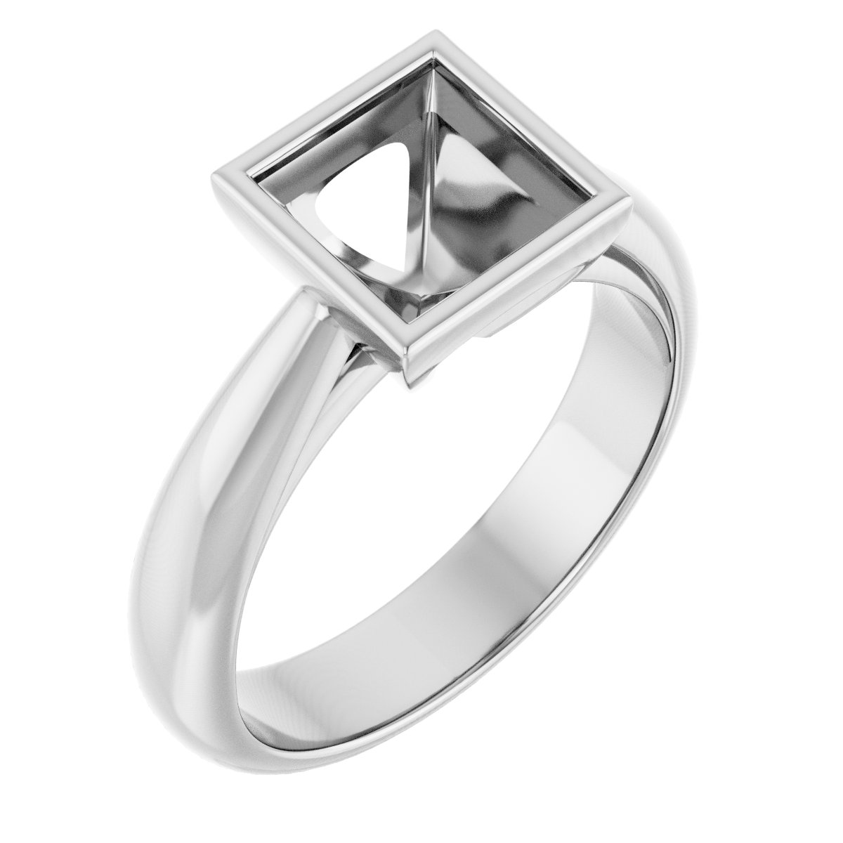 Bezel-Set Solitaire Engagement Ring