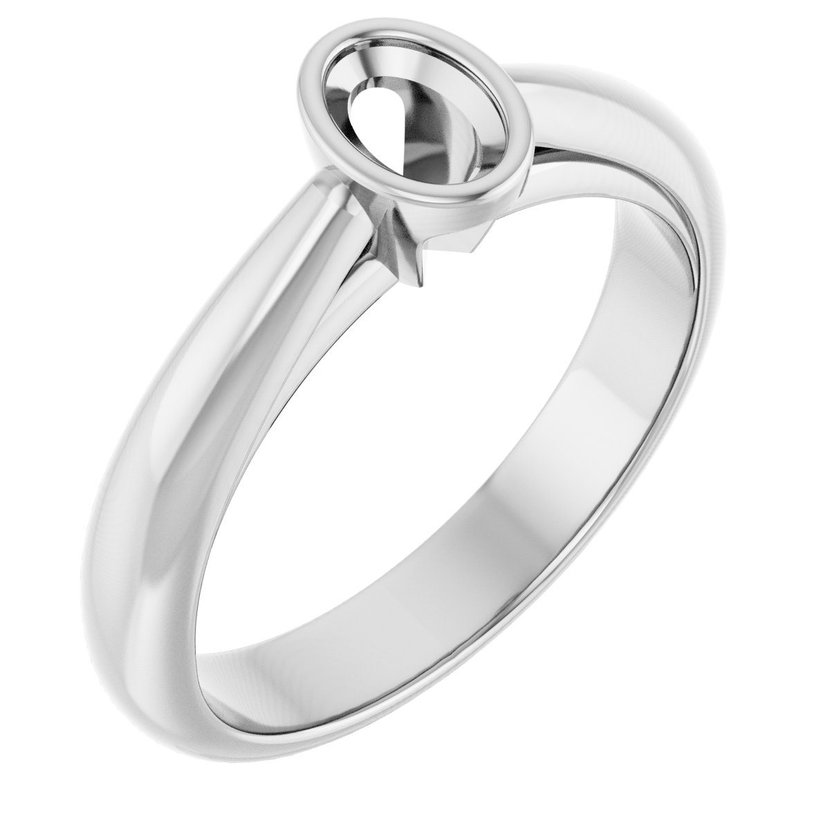 Bezel-Set Solitaire Engagement Ring