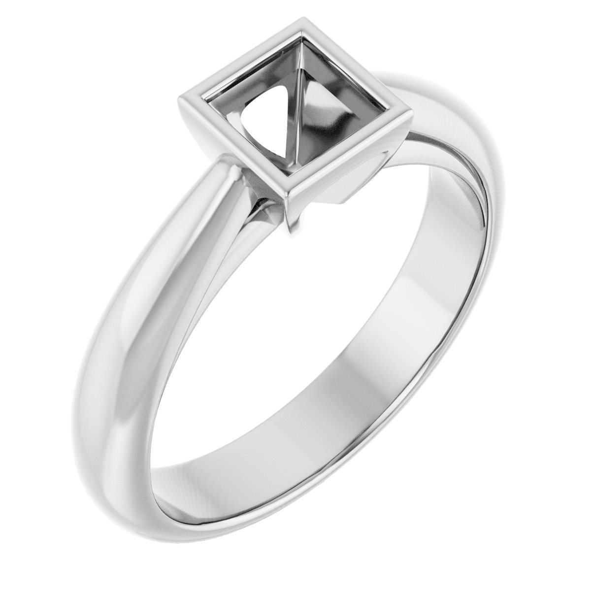 Bezel-Set Solitaire Engagement Ring