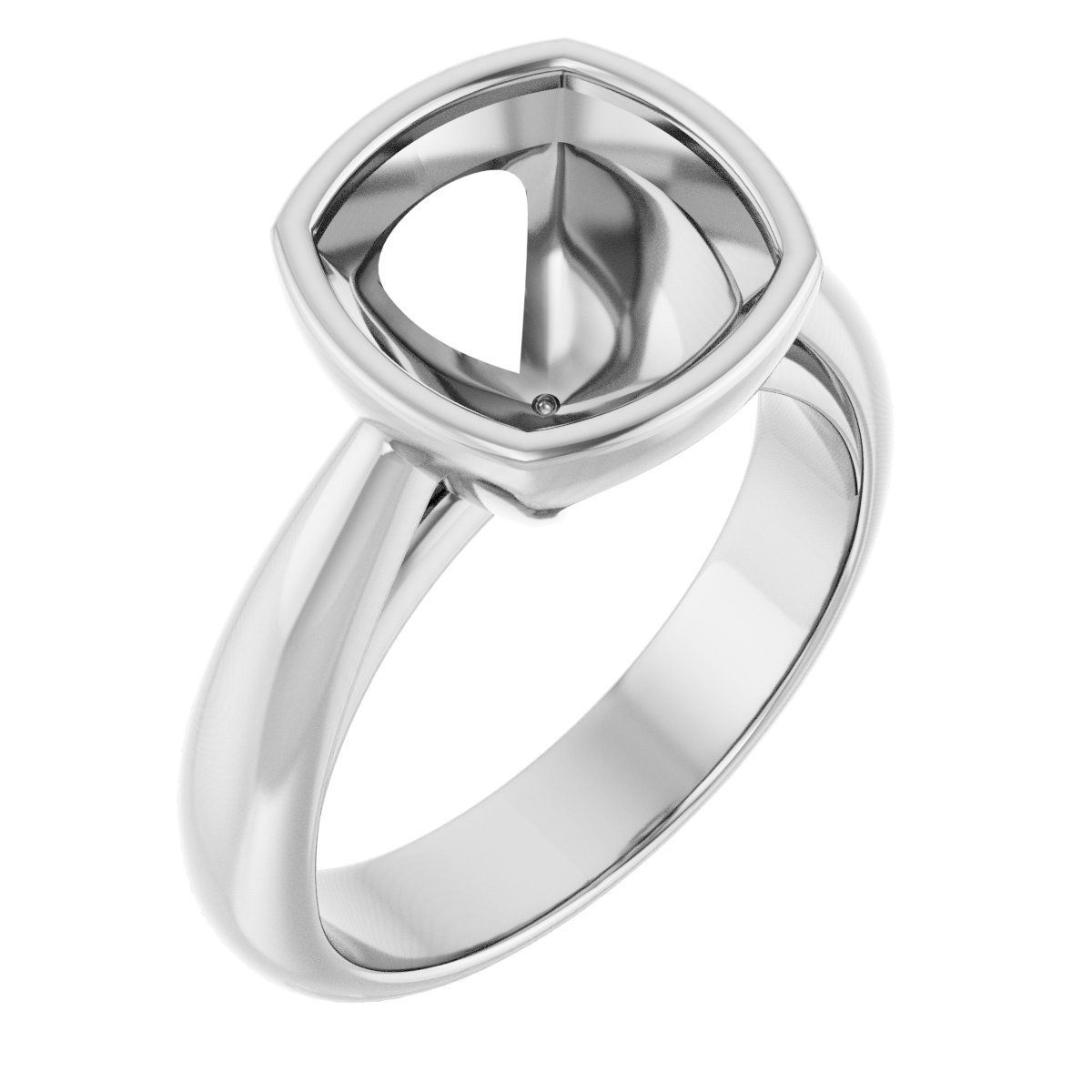 Bezel-Set Solitaire Engagement Ring