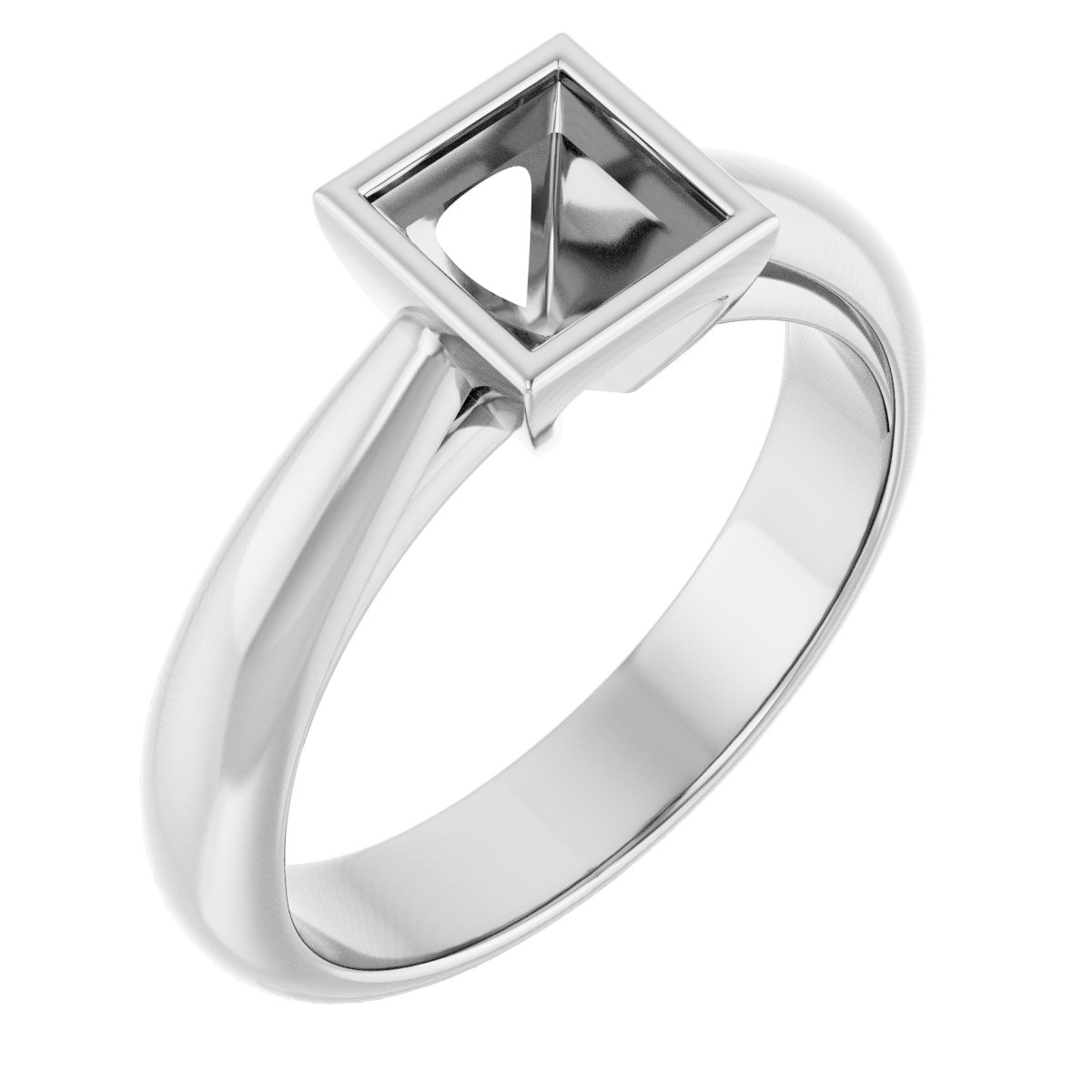 Bezel-Set Solitaire Engagement Ring