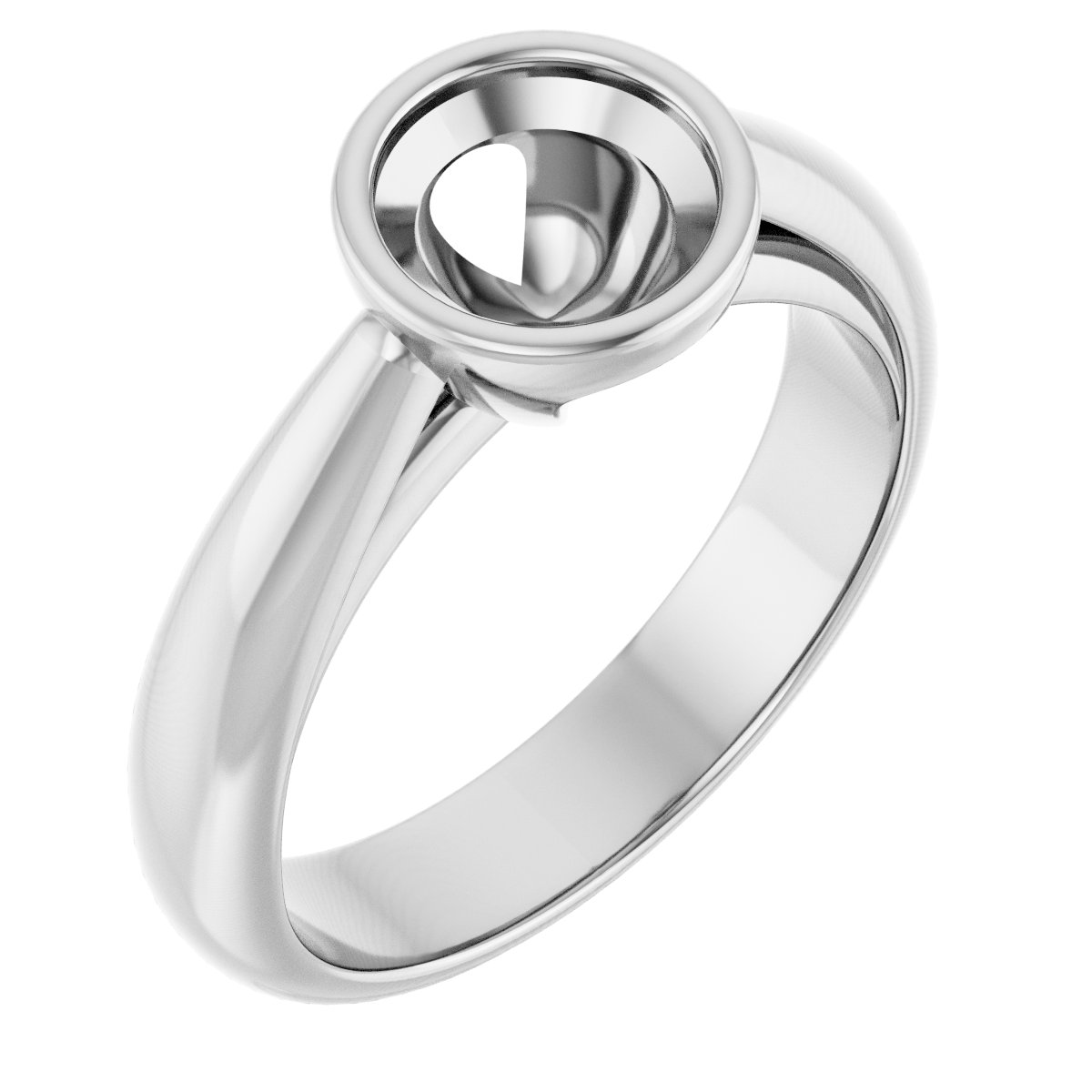 Bezel-Set Solitaire Engagement Ring