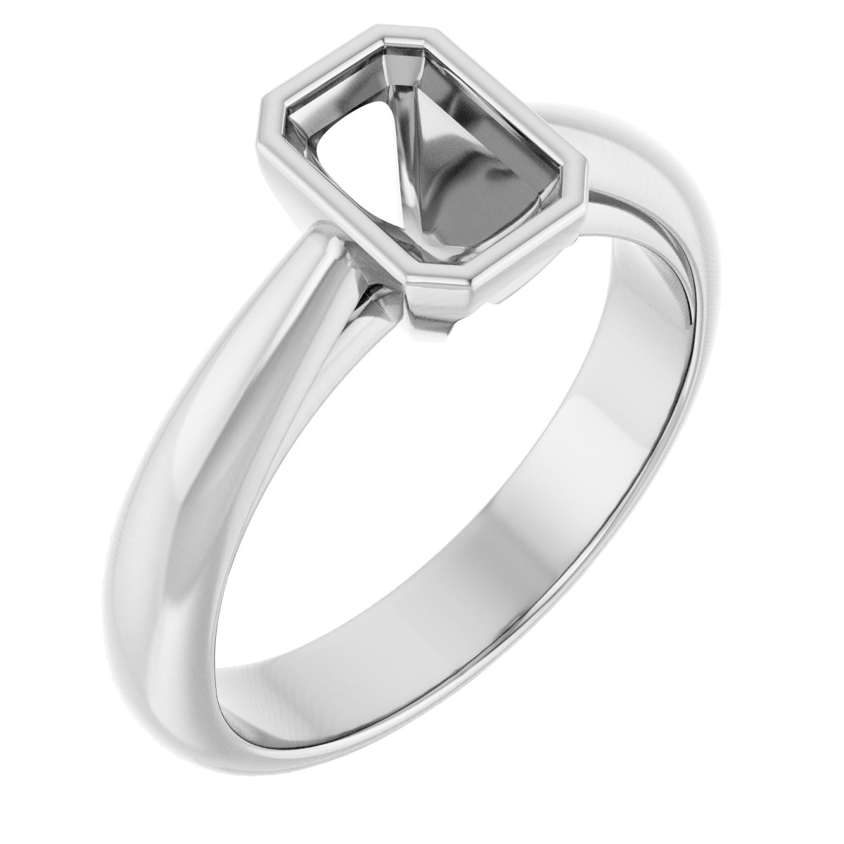 Bezel-Set Solitaire Engagement Ring
