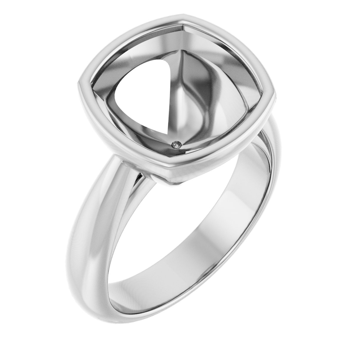 Bezel-Set Solitaire Engagement Ring