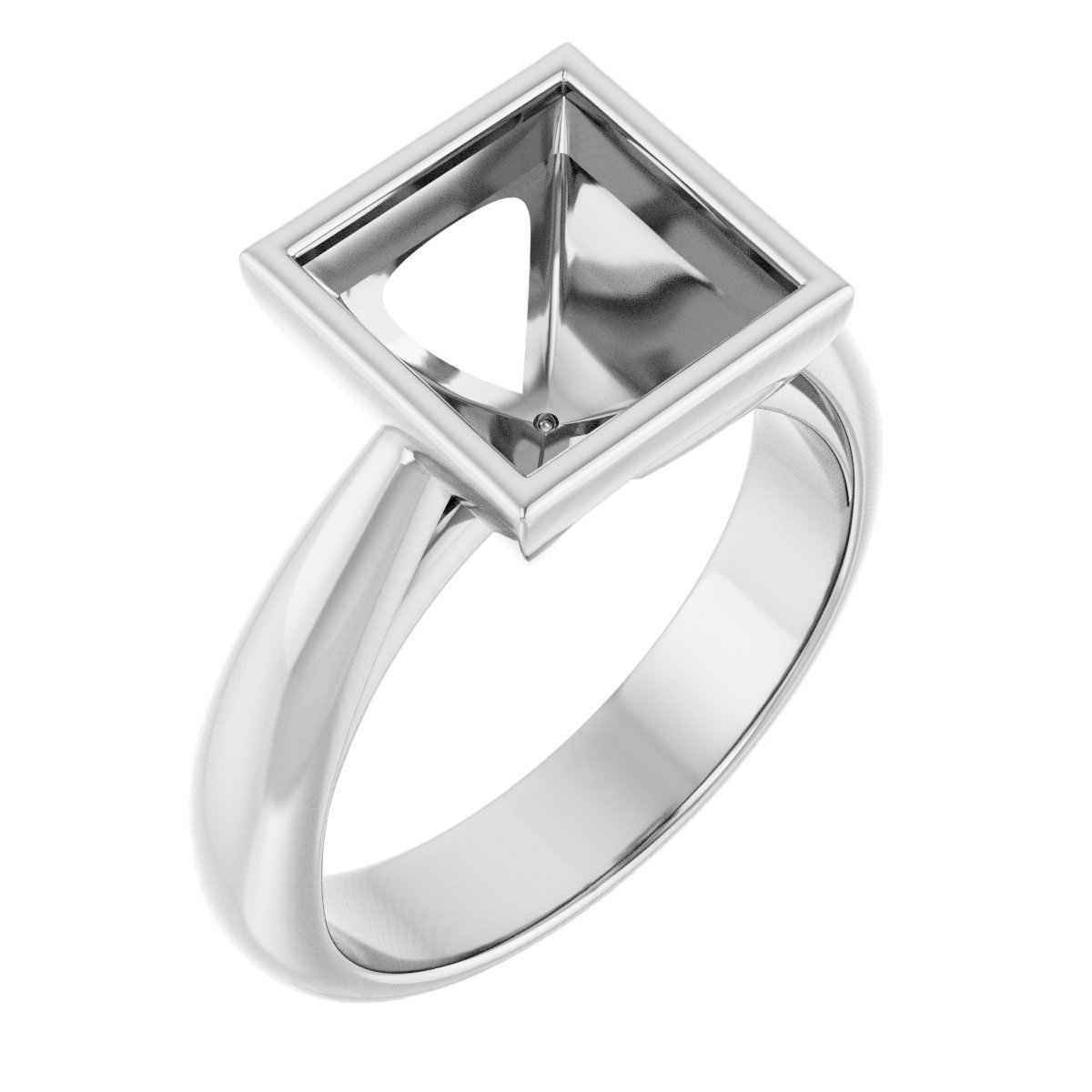 Bezel-Set Solitaire Engagement Ring