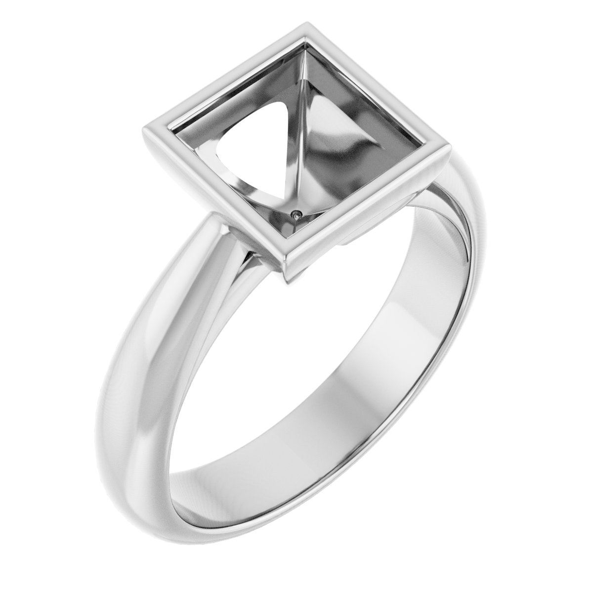 Bezel-Set Solitaire Engagement Ring