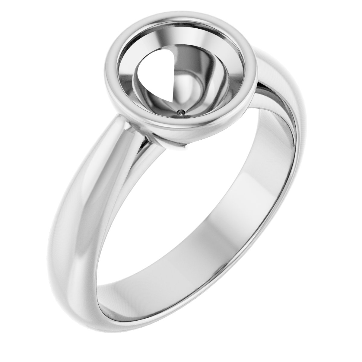 Bezel-Set Solitaire Engagement Ring