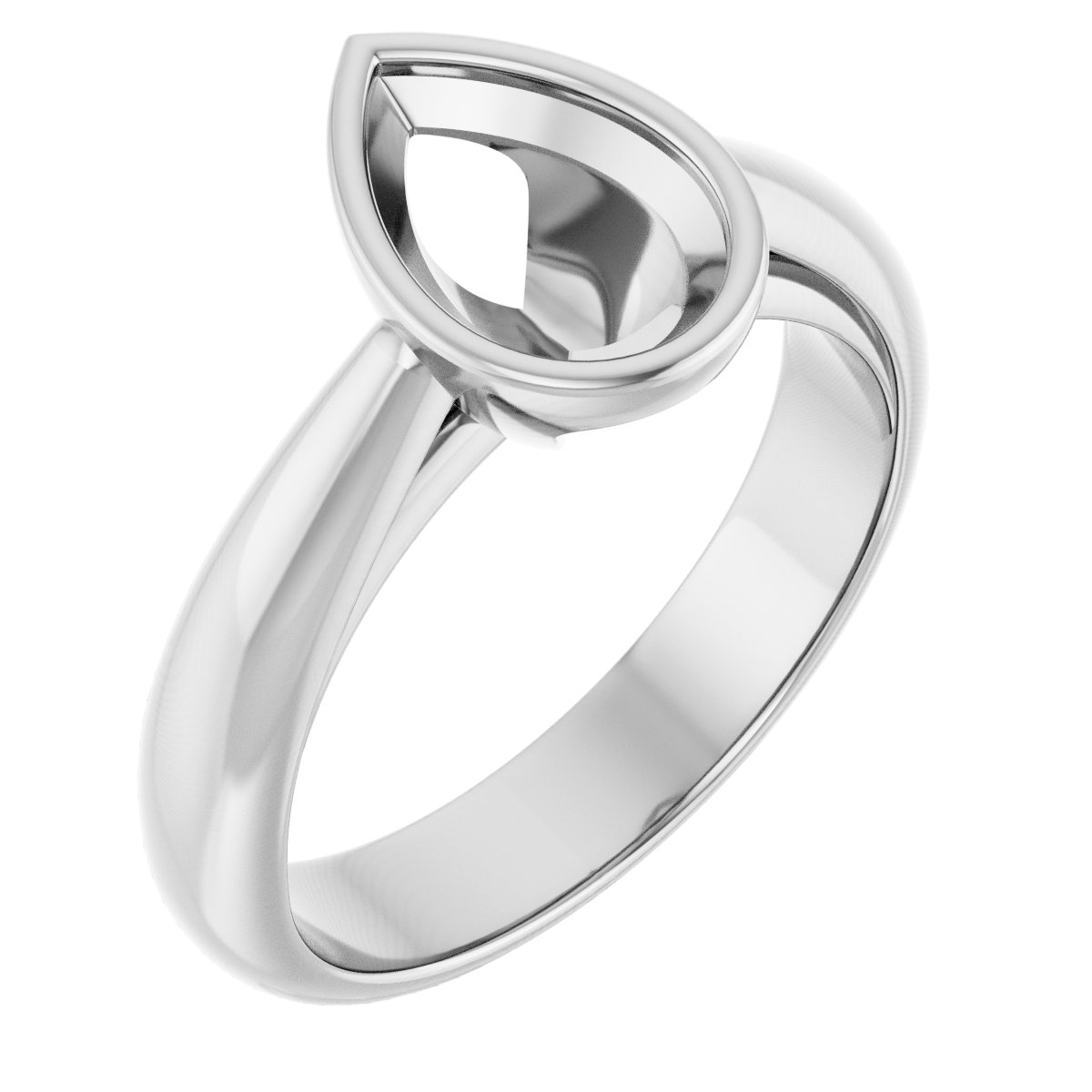 Bezel-Set Solitaire Engagement Ring