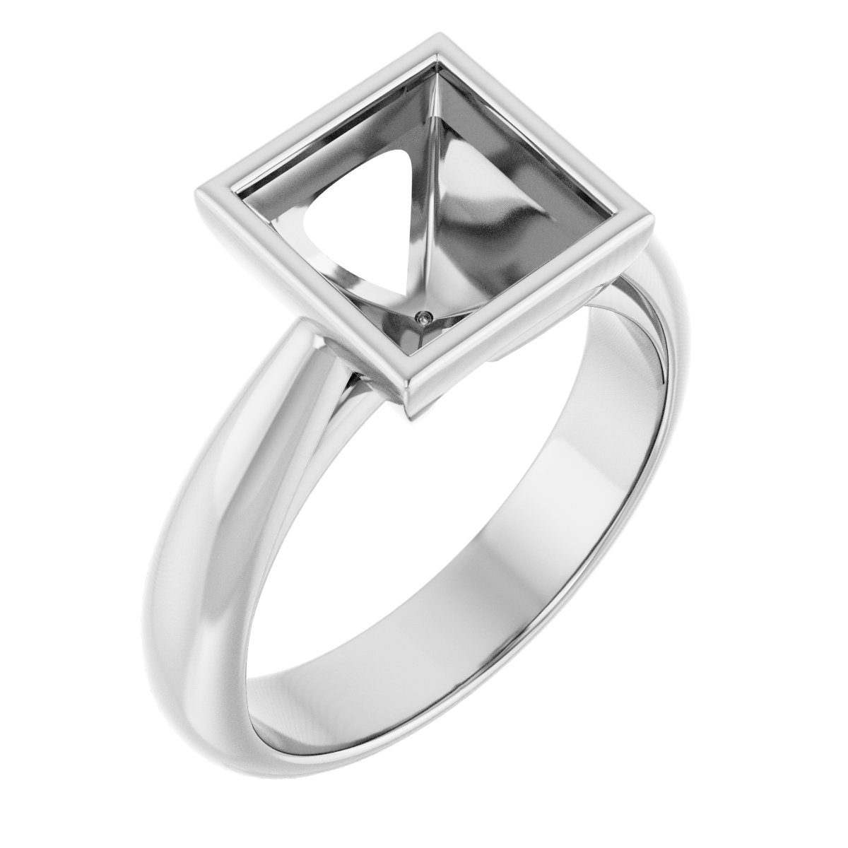 Bezel-Set Solitaire Engagement Ring