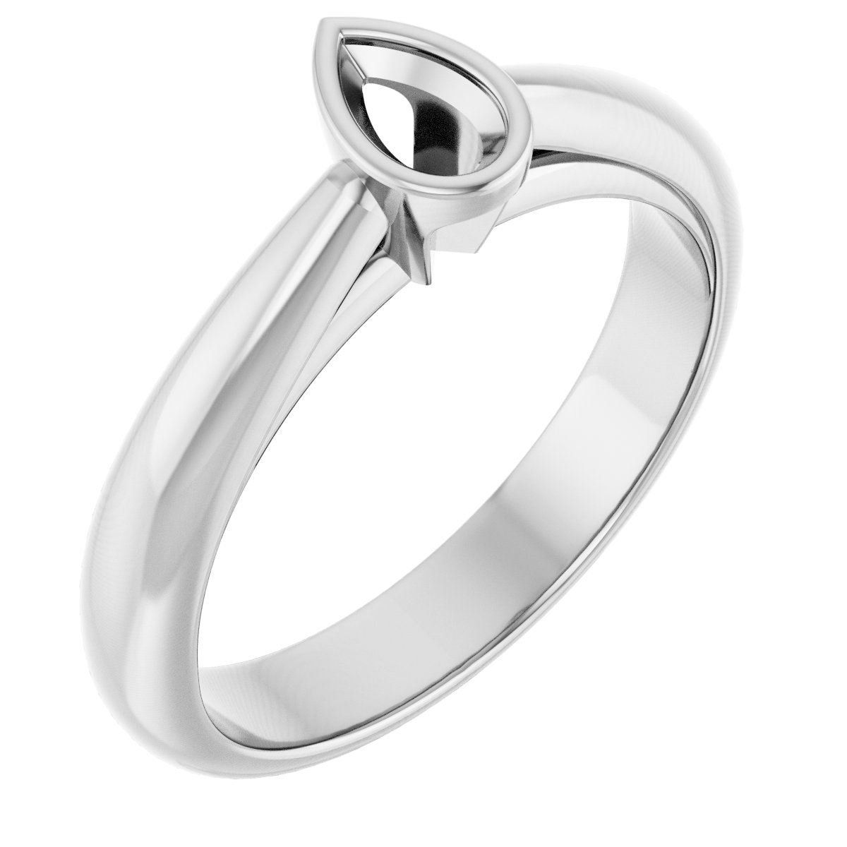 Bezel-Set Solitaire Engagement Ring