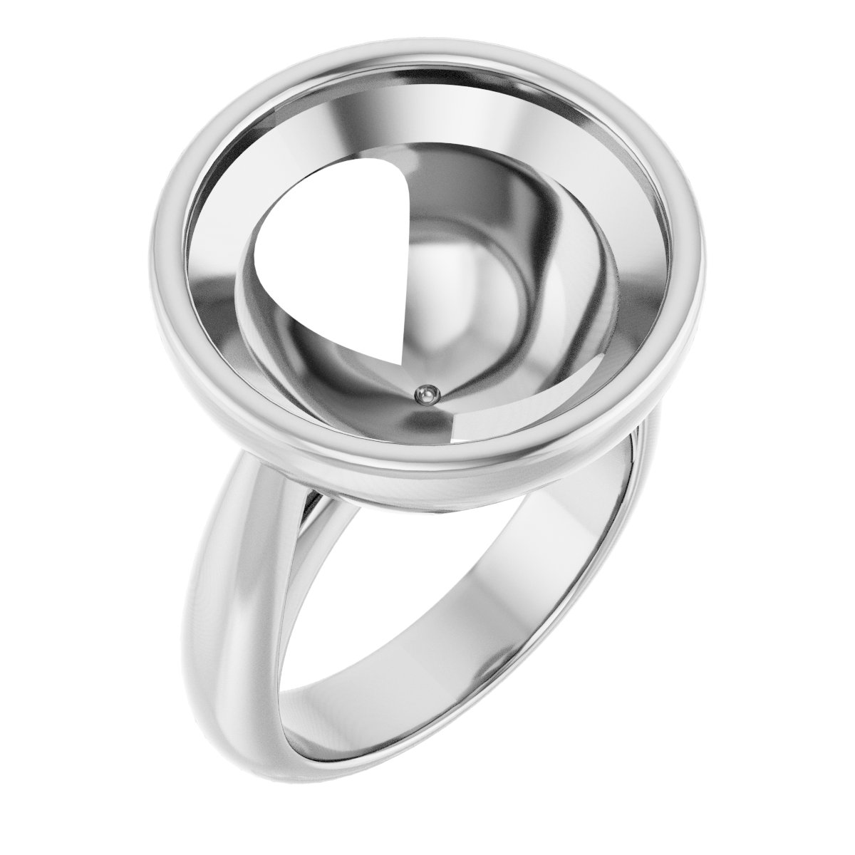 Bezel-Set Solitaire Engagement Ring
