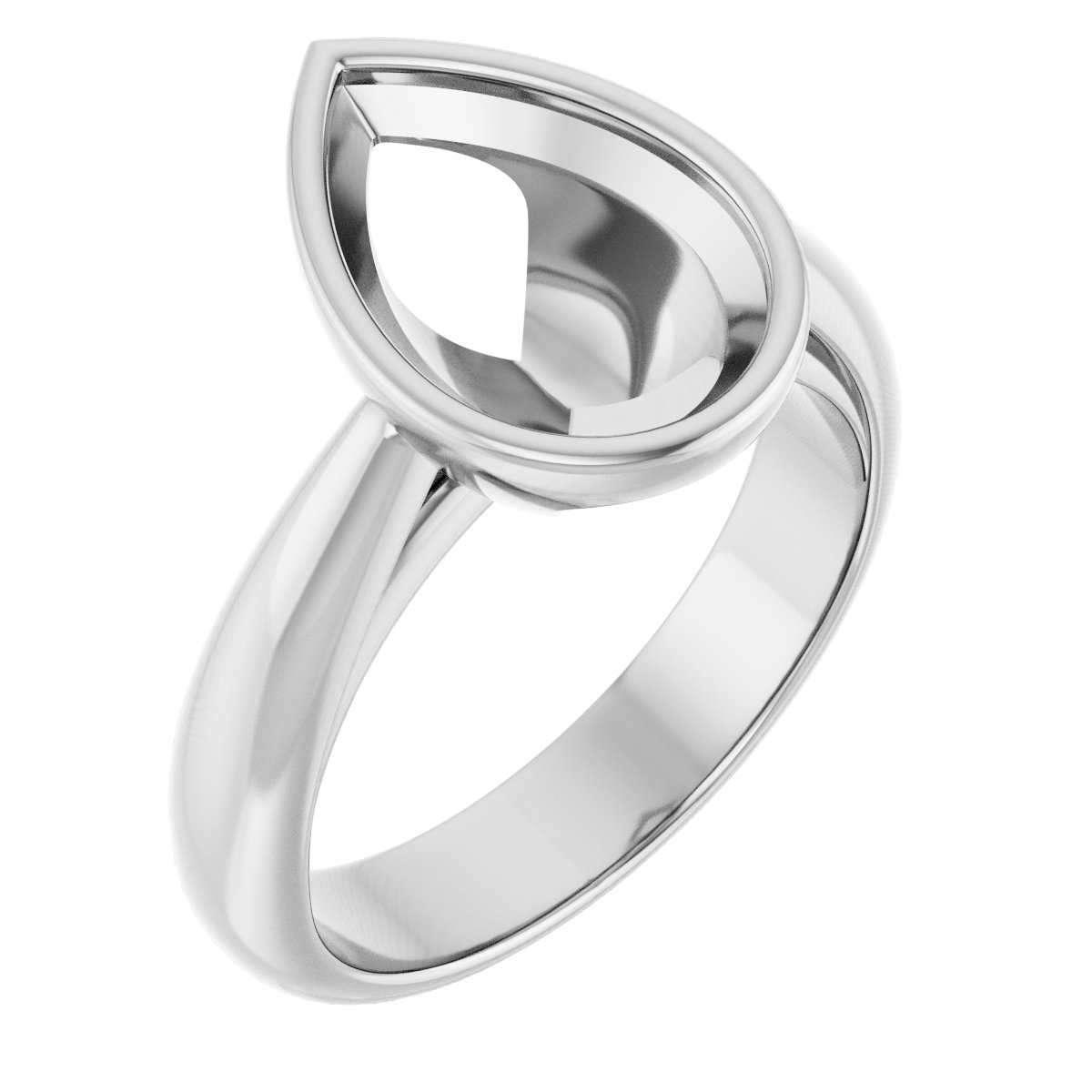 Bezel-Set Solitaire Engagement Ring