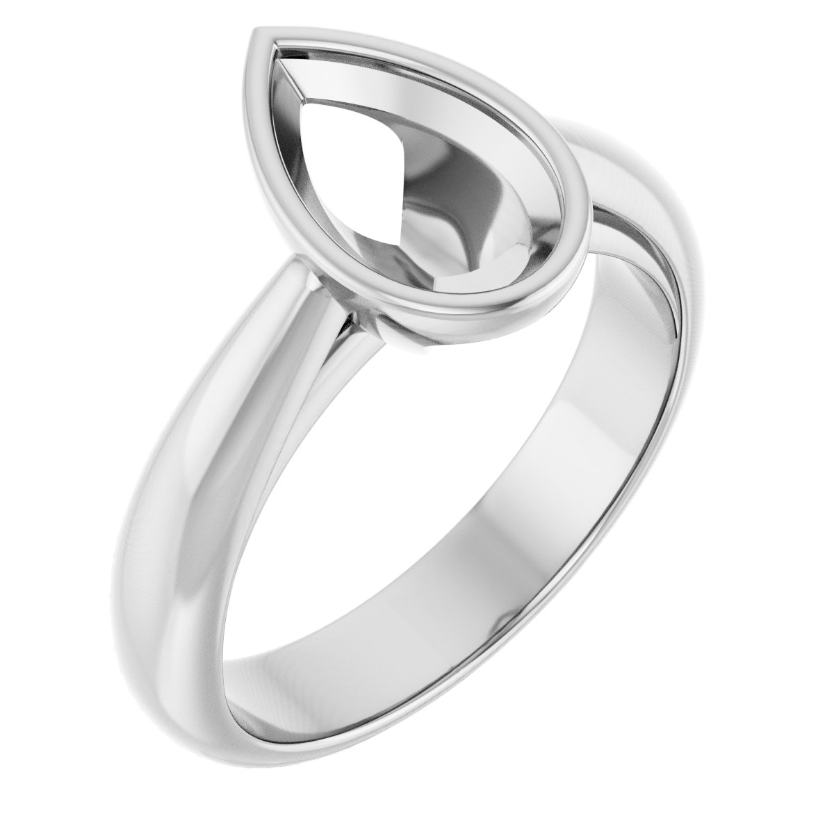 Bezel-Set Solitaire Engagement Ring