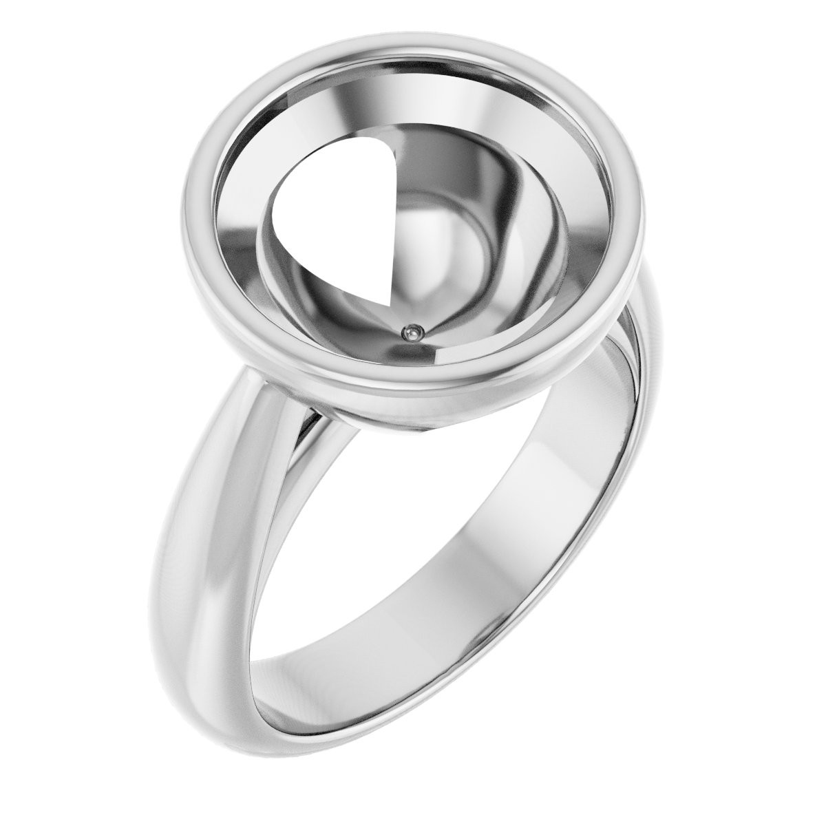 Bezel-Set Solitaire Engagement Ring