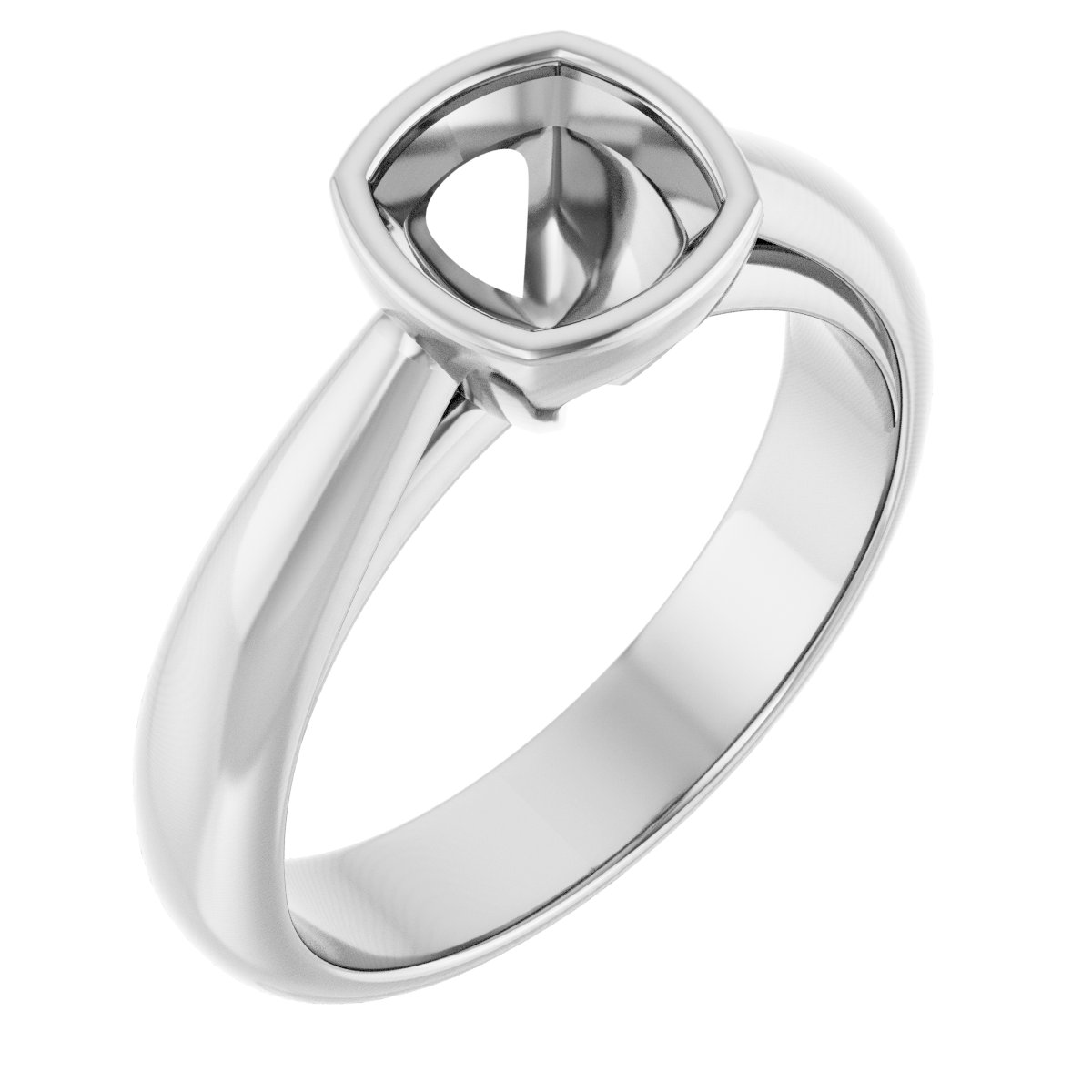 Bezel-Set Solitaire Engagement Ring