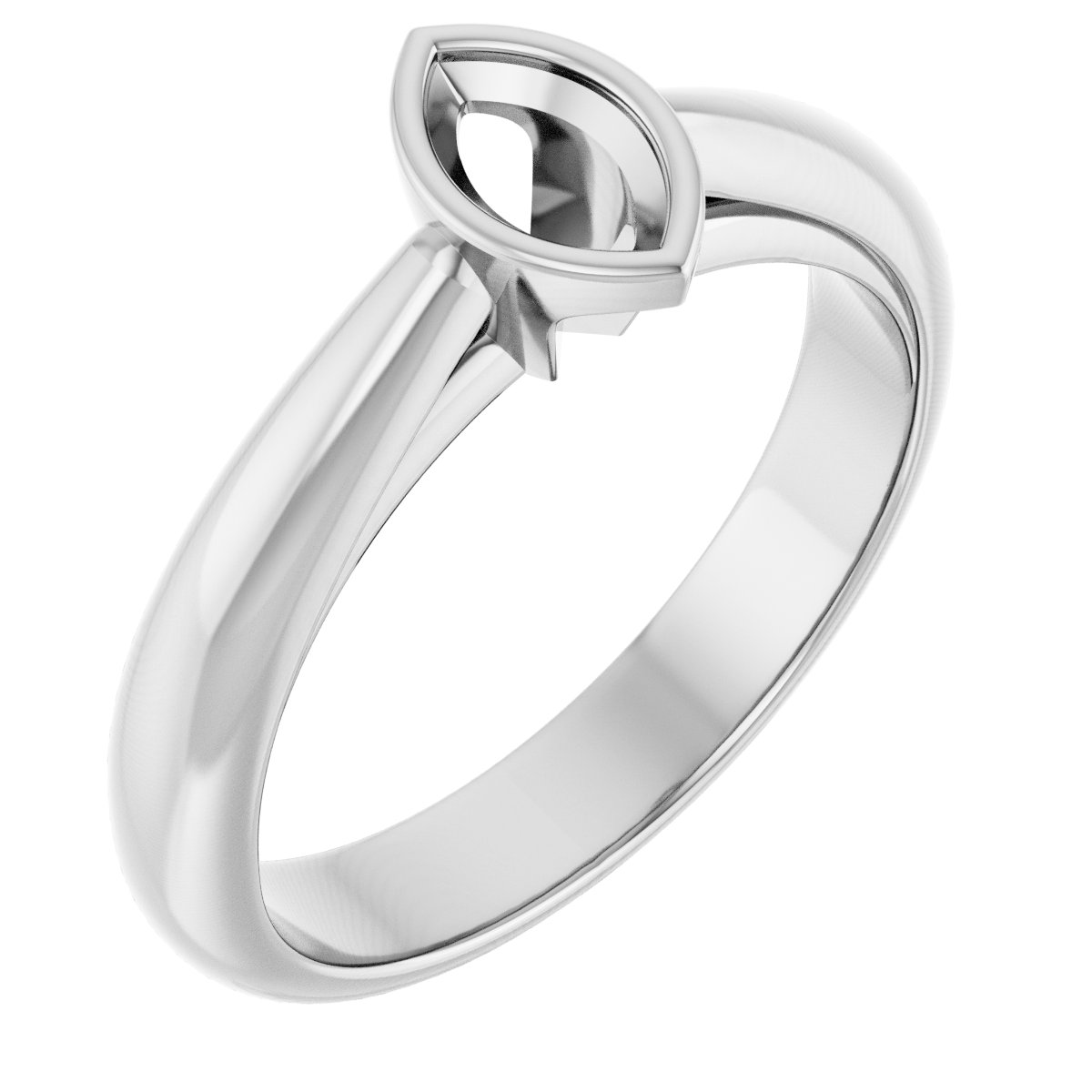 Bezel-Set Solitaire Engagement Ring