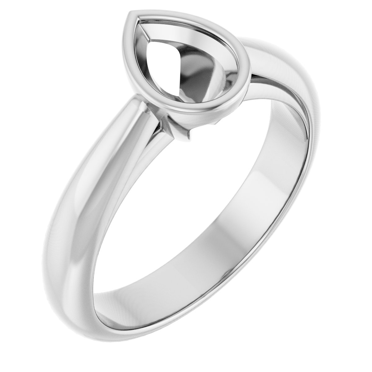 Bezel-Set Solitaire Engagement Ring