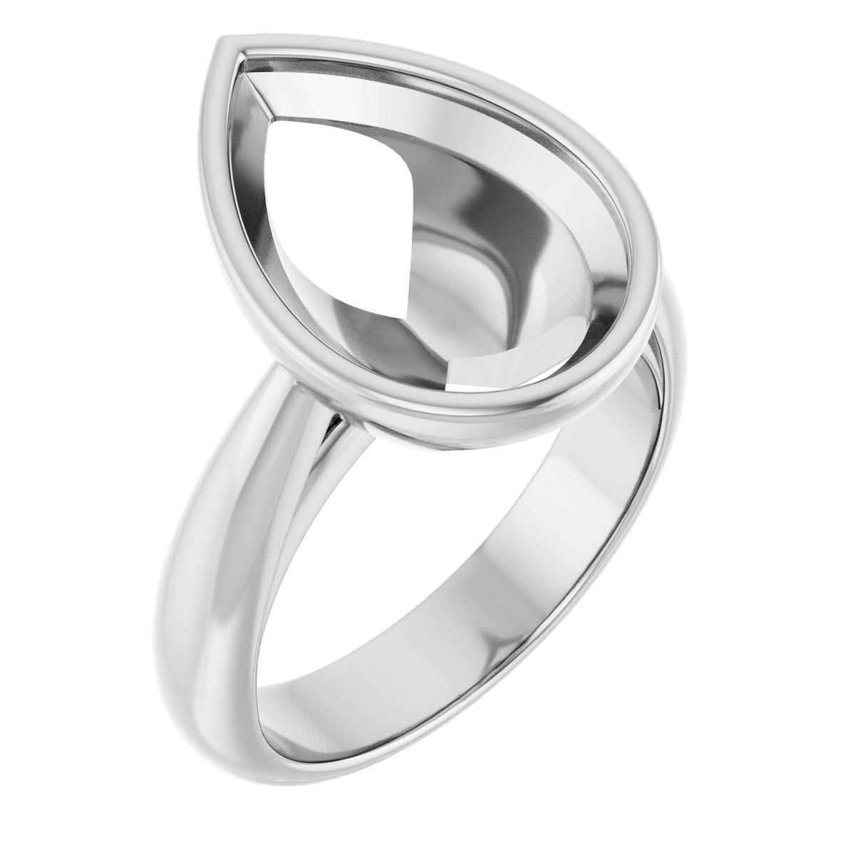 Bezel-Set Solitaire Engagement Ring