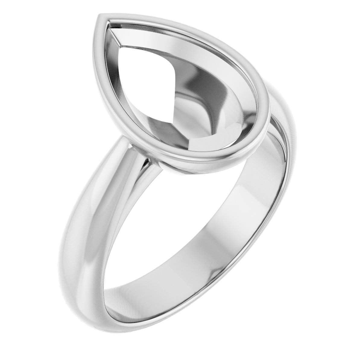 Bezel-Set Solitaire Engagement Ring