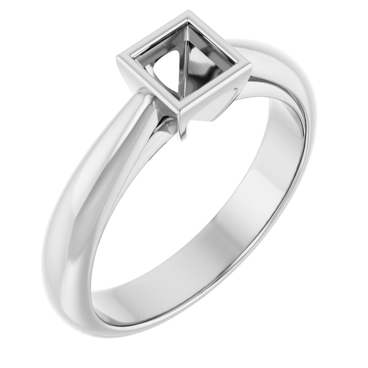 Bezel-Set Solitaire Engagement Ring