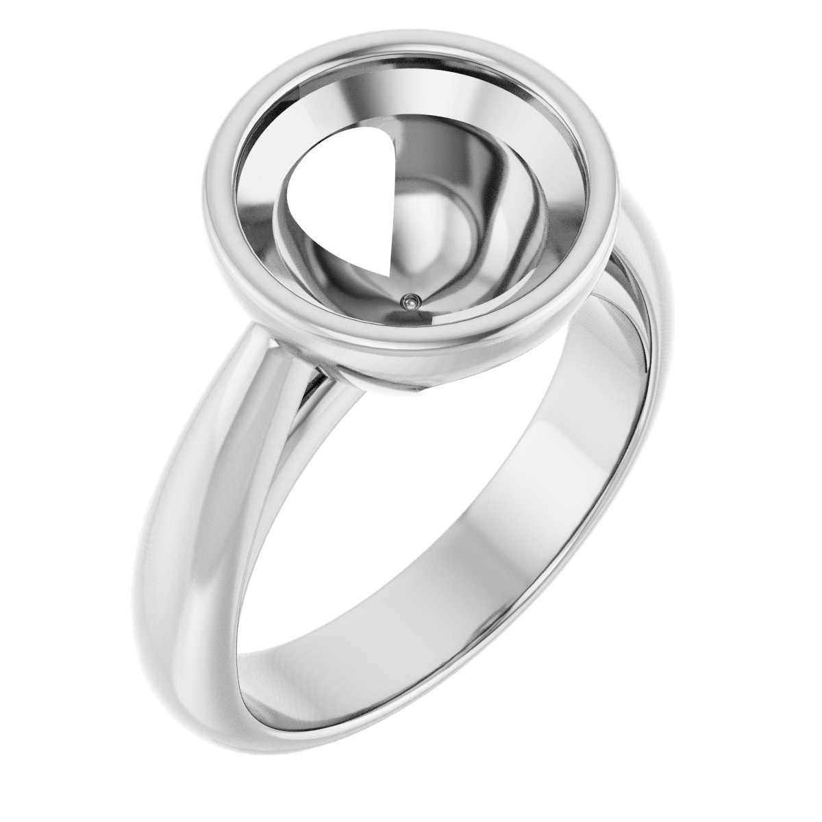 Bezel-Set Solitaire Engagement Ring
