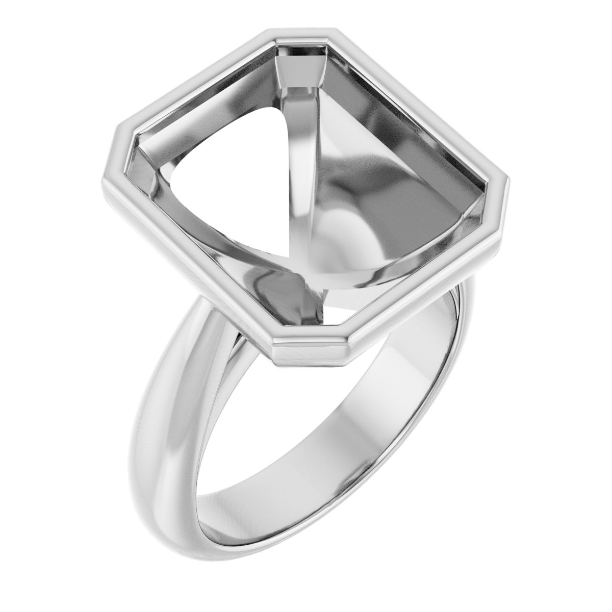 Bezel-Set Solitaire Engagement Ring