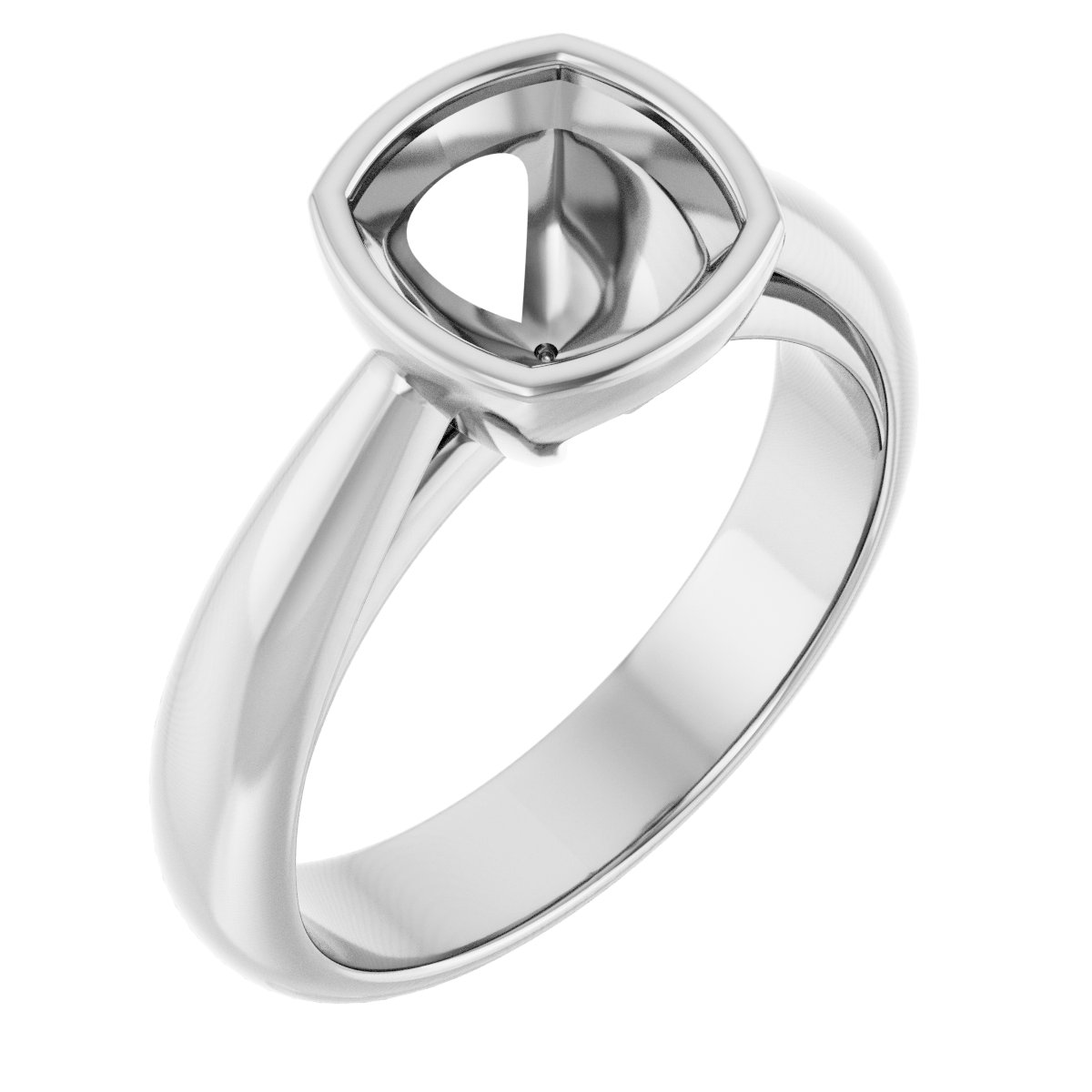 Bezel-Set Solitaire Engagement Ring