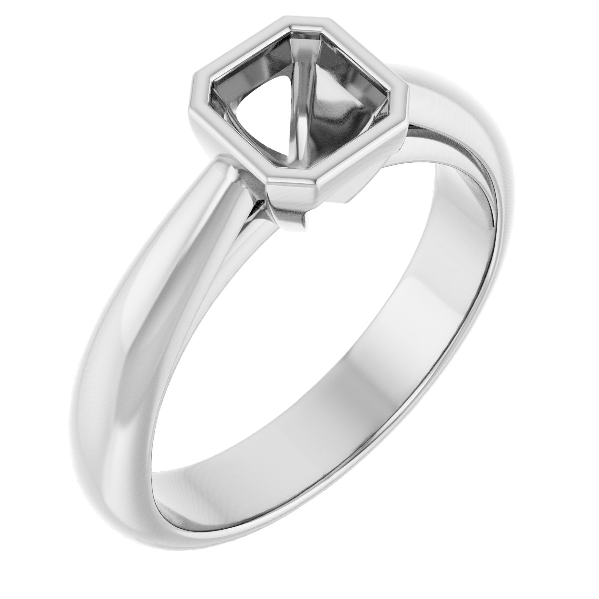 Bezel-Set Solitaire Engagement Ring