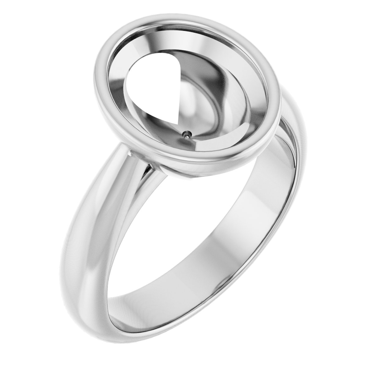 Bezel-Set Solitaire Engagement Ring