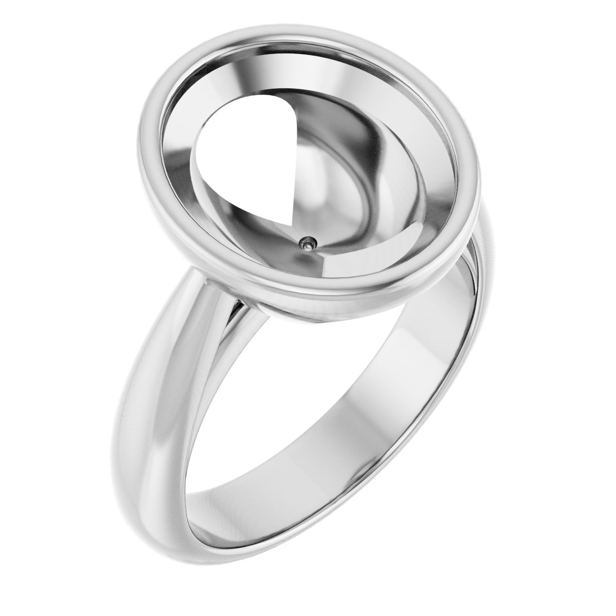 Bezel-Set Solitaire Engagement Ring