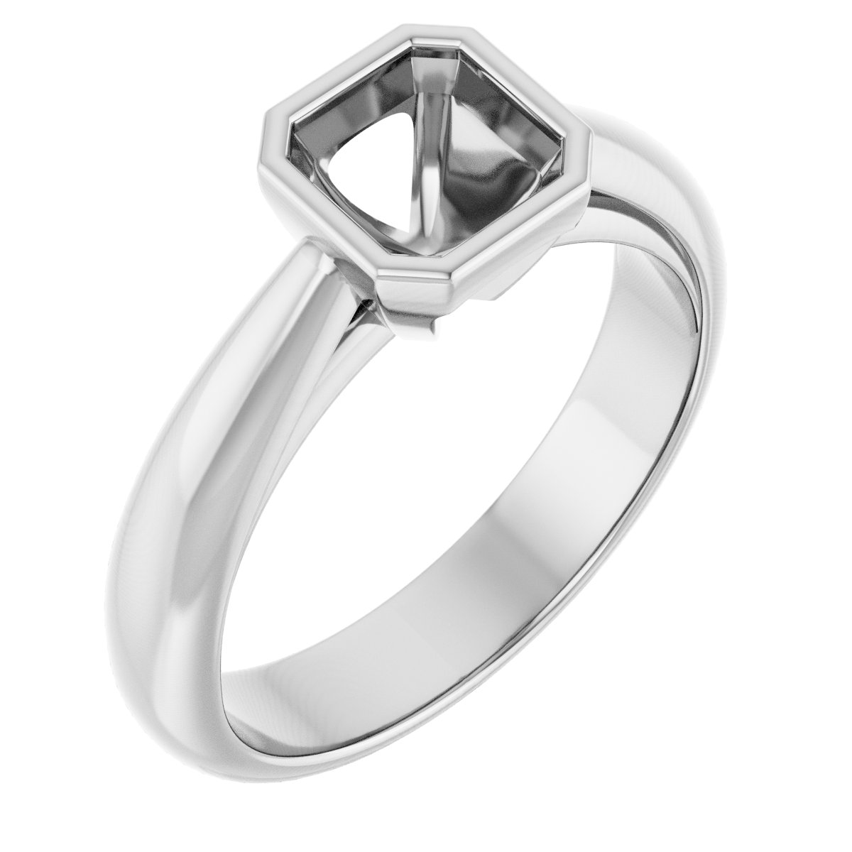 Bezel-Set Solitaire Engagement Ring