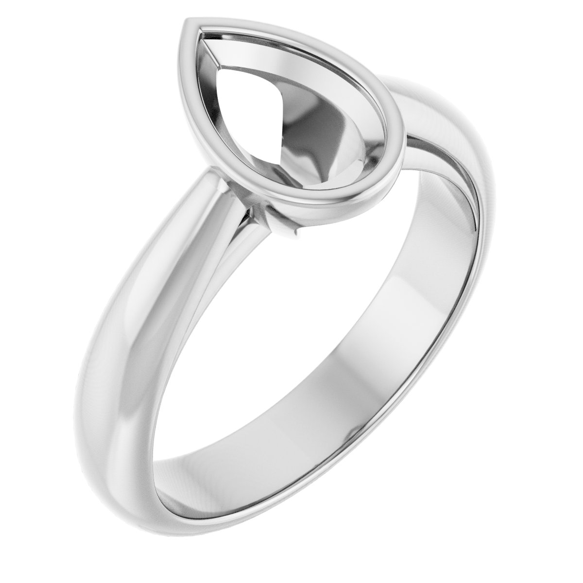 Bezel-Set Solitaire Engagement Ring