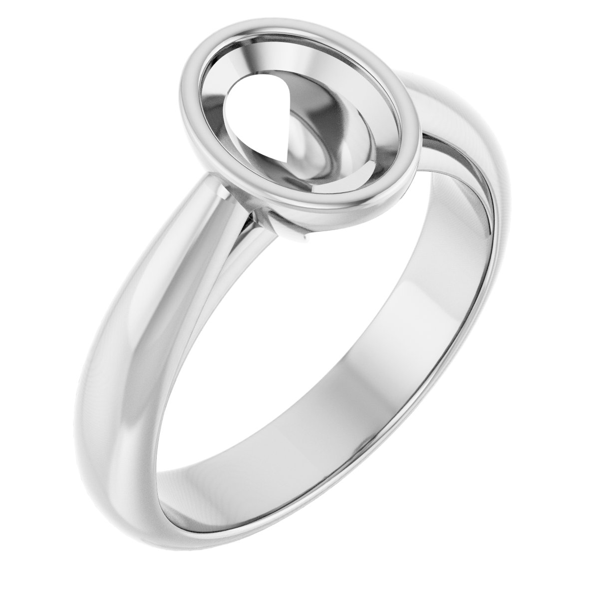 Bezel-Set Solitaire Engagement Ring