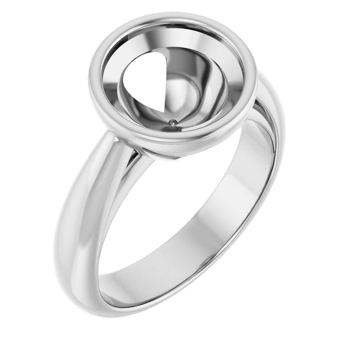 Bezel-Set Solitaire Engagement Ring
