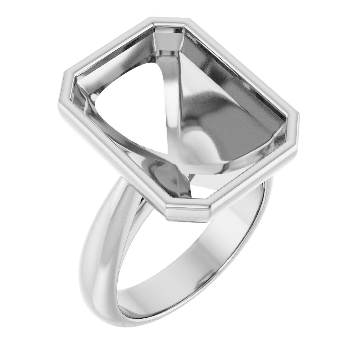 Bezel-Set Solitaire Engagement Ring