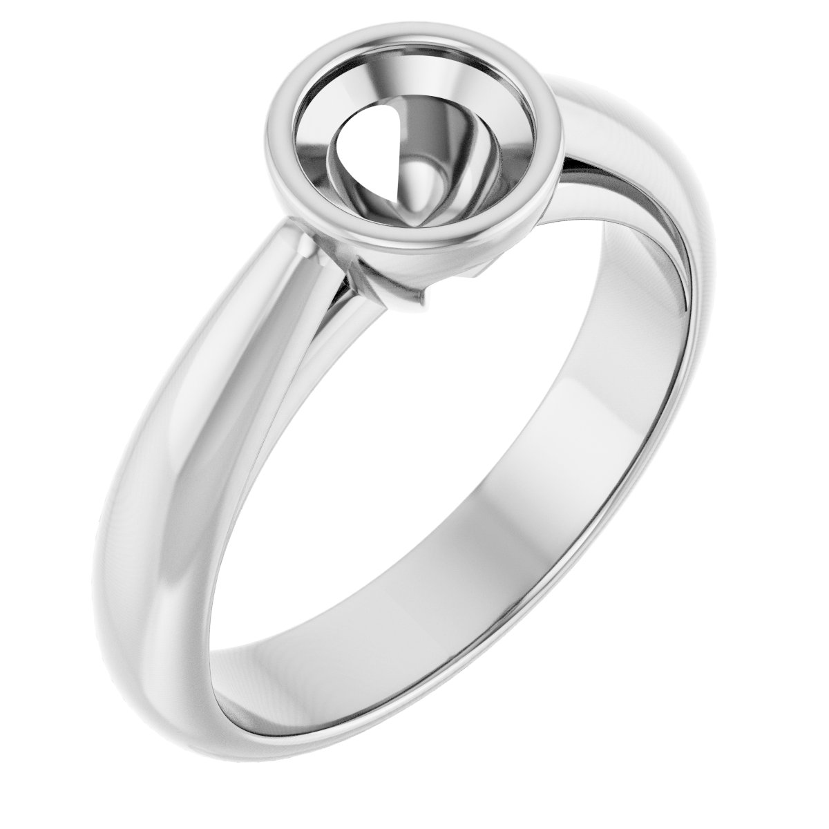 Bezel-Set Solitaire Engagement Ring