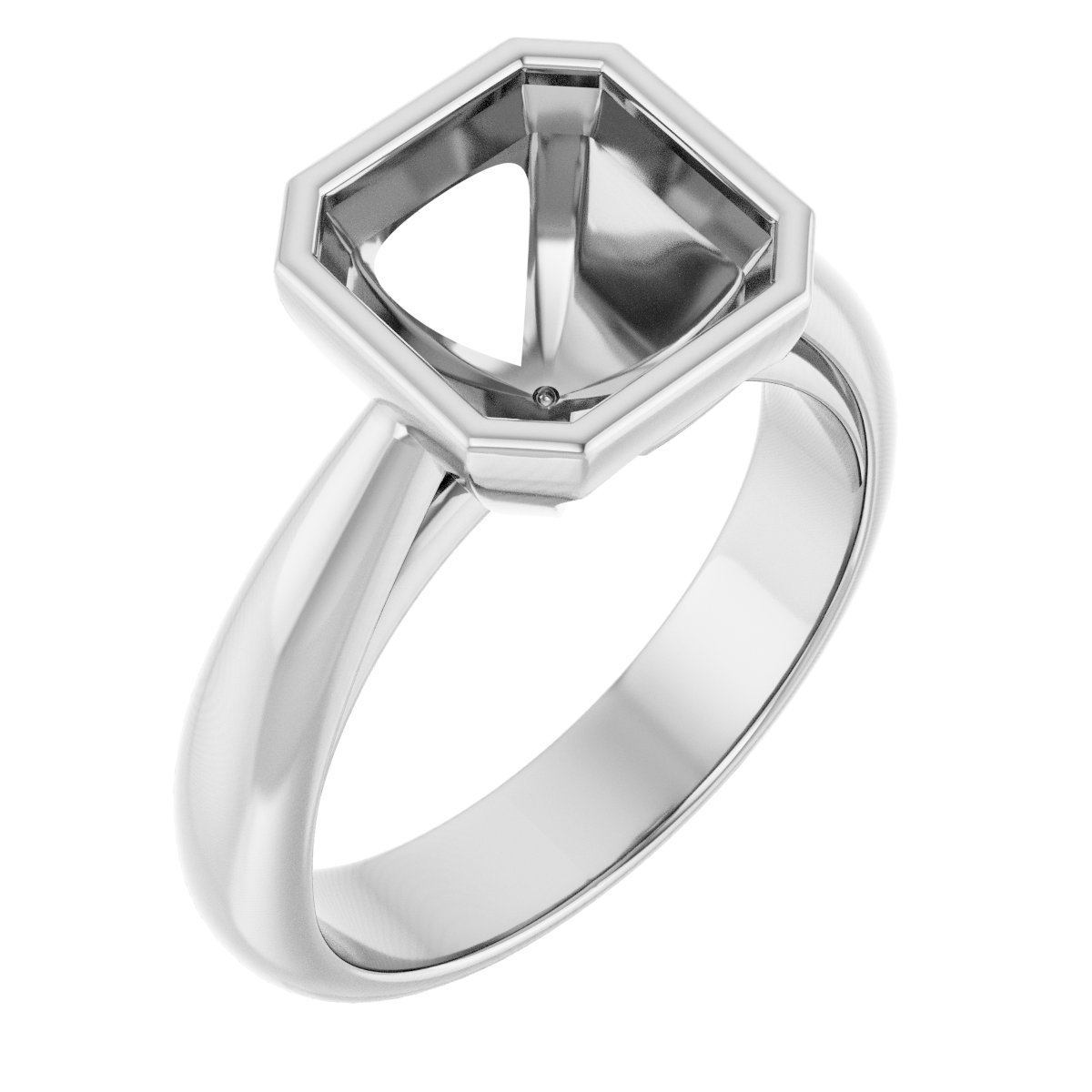 Bezel-Set Solitaire Engagement Ring