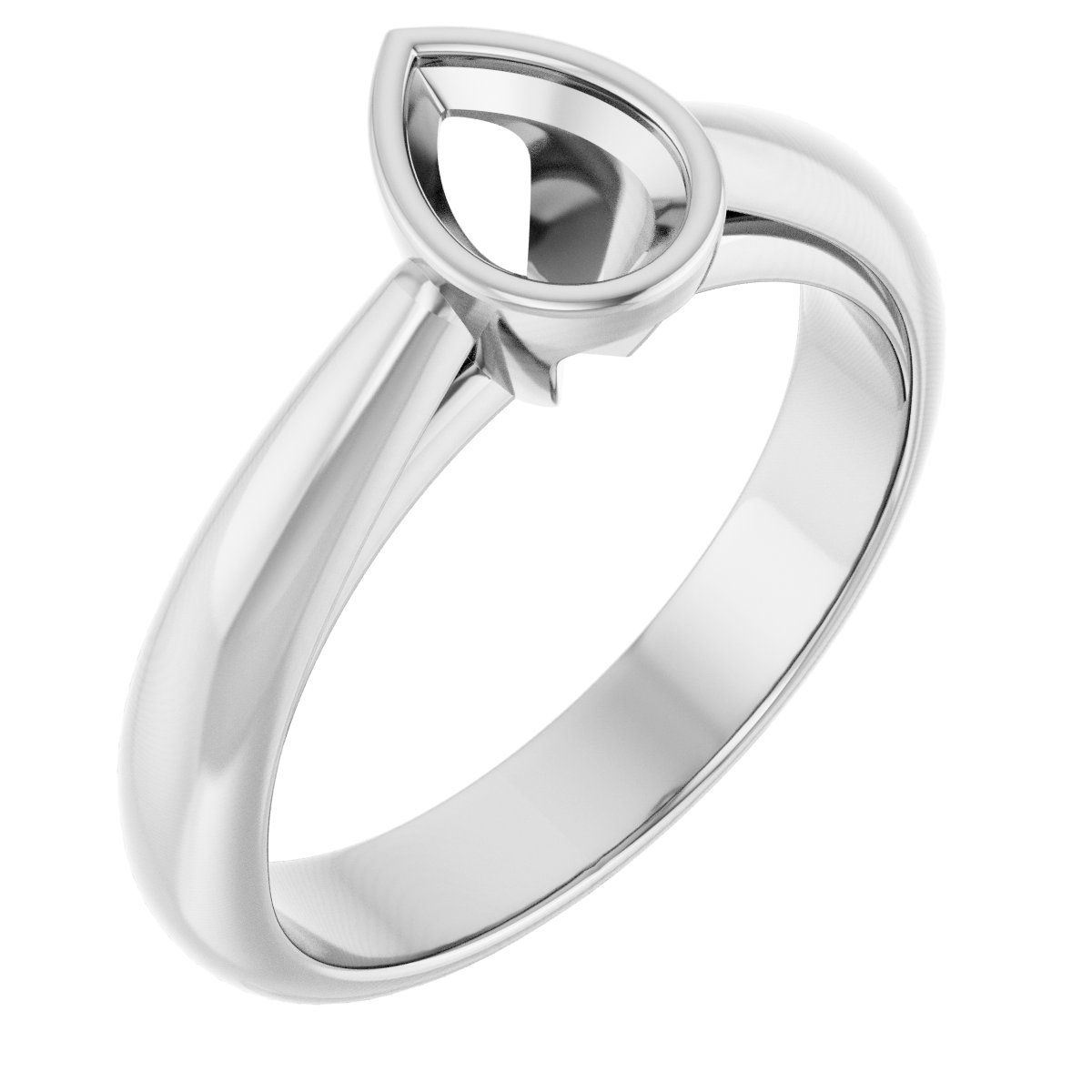 Bezel-Set Solitaire Engagement Ring