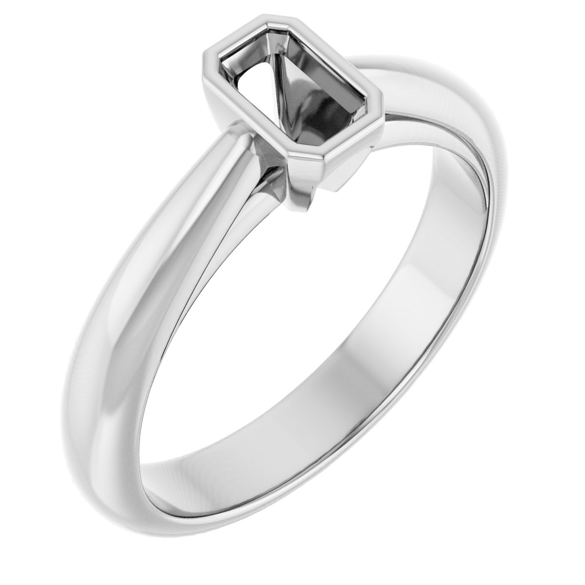 Bezel-Set Solitaire Engagement Ring