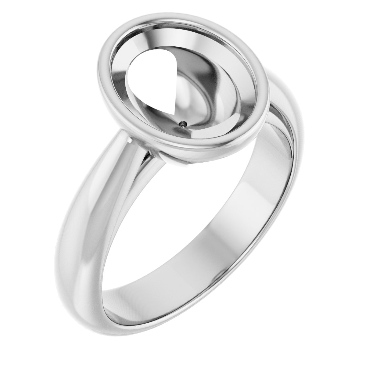 Bezel-Set Solitaire Engagement Ring