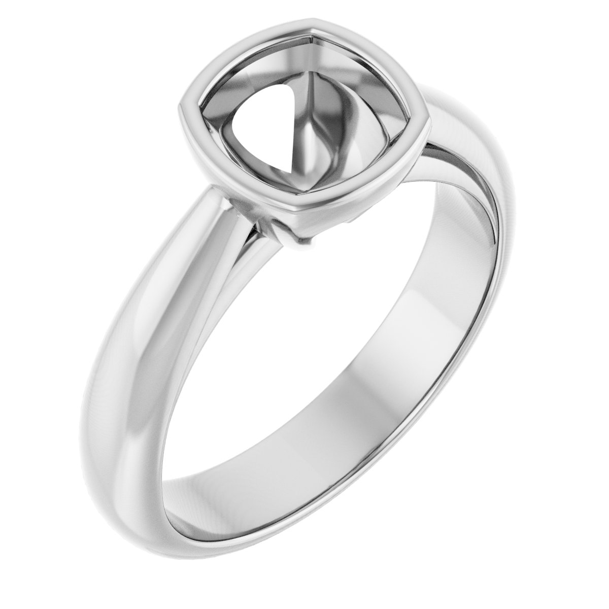 Bezel-Set Solitaire Engagement Ring