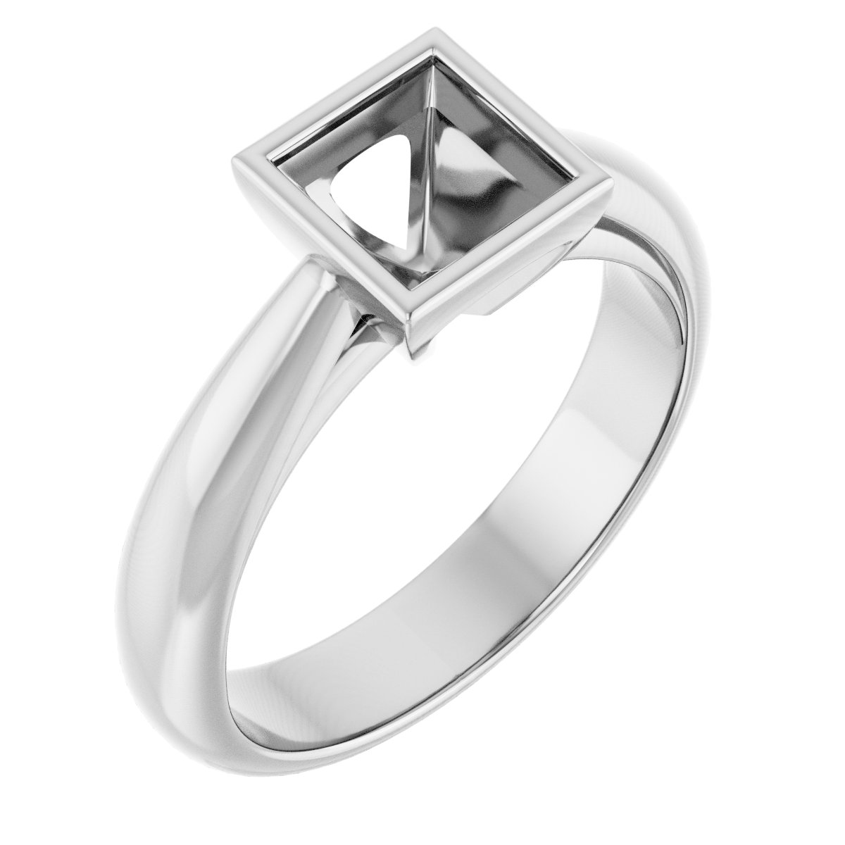 Bezel-Set Solitaire Engagement Ring